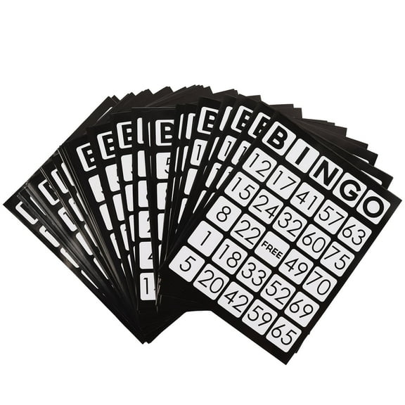 GSE Games & Sports Expert 100-Pack Jumbo Bingo Cards with Large Font Numbers, Reusable Bingo Cardboard Sheets for Large Groups, Parties, Game Nights