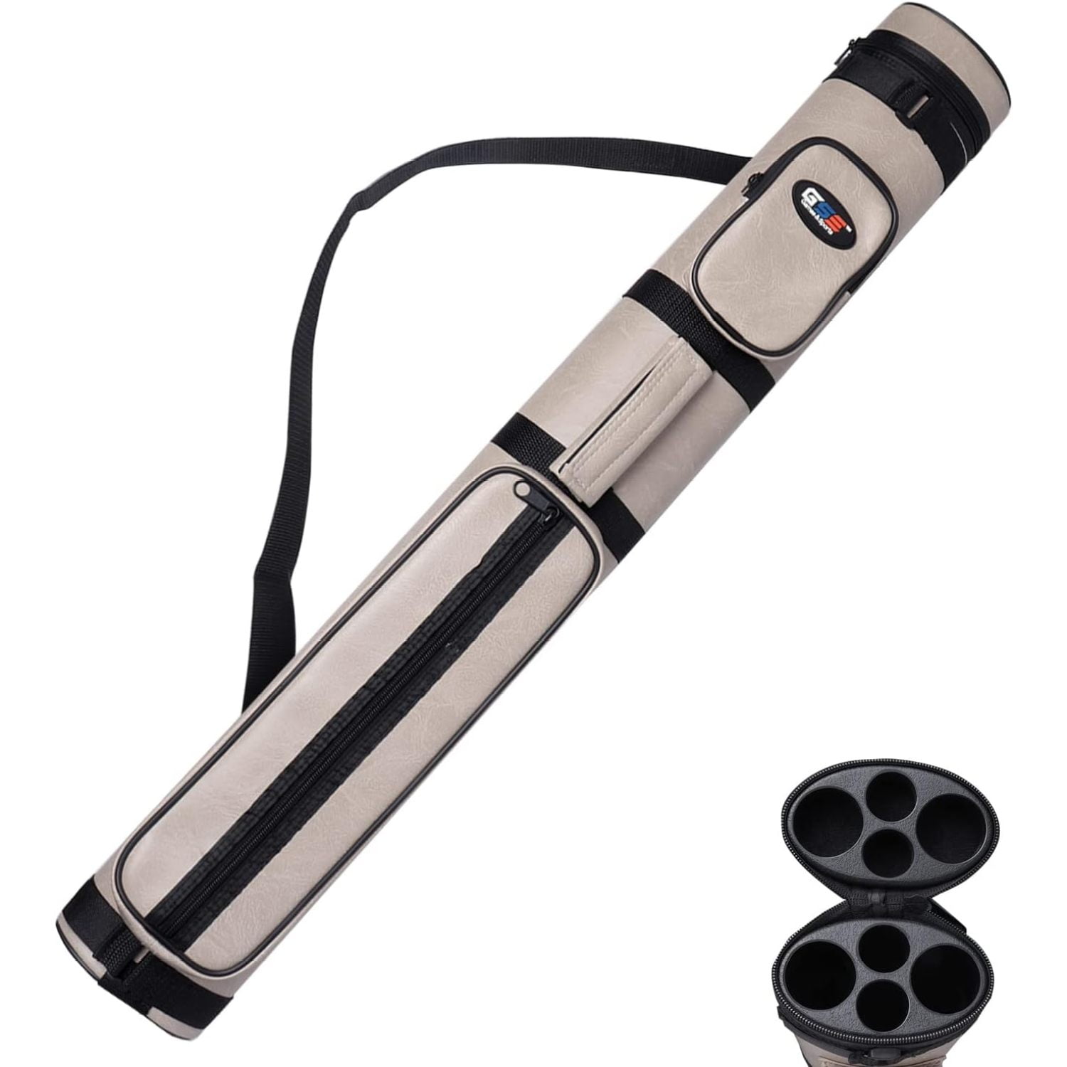 GSE 2x2 Deluxe Hard Billiard Pool Cue Stick Carrying Case, Billiard Cue