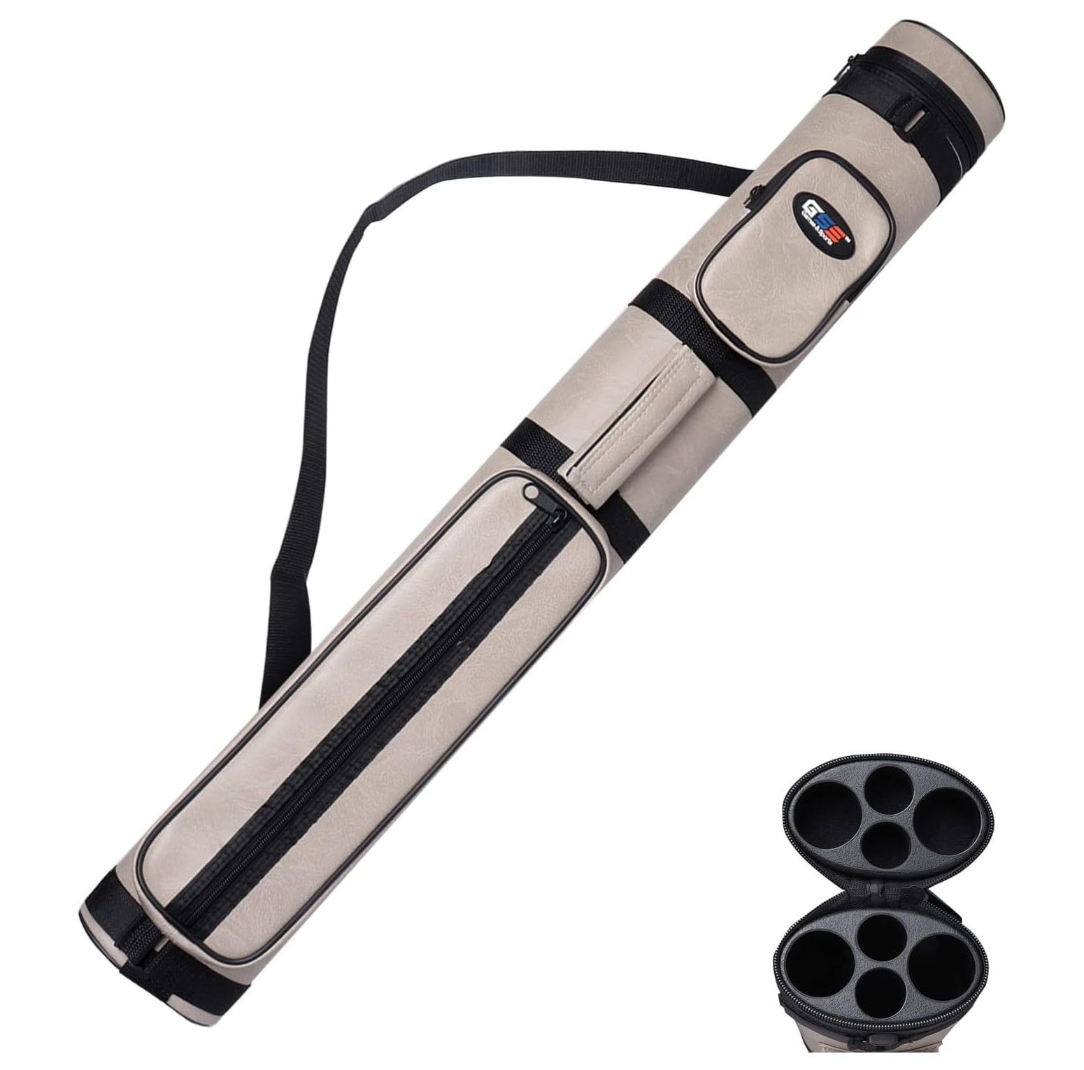 GSE 2x2 Deluxe Hard Billiard Pool Cue Stick Carrying Case, Billiard Cue Case, Billiards
