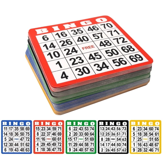 GSE Games & Sports Expert 100-Pack Bingo Cards, Reusable Bingo Cardboard Sheets for Large Groups, Parties, Game Nights