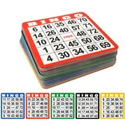GSE Bingo Cards, Multi-Color Bingo Game Cards for Large Groups, Family/Friend Parties, Kids School Classroom Game (100 Pack)