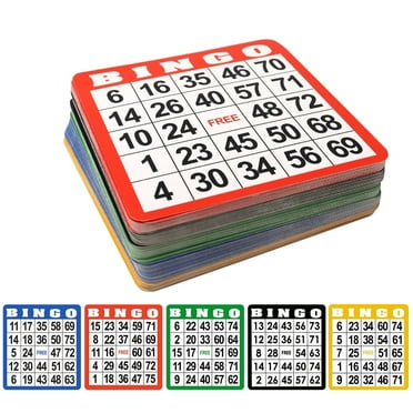 GSE Bingo Cards, Multi-Color Bingo Game Cards for  Large Groups, Family/Friend Parties, Kids School Classroom Game (100 Pack)