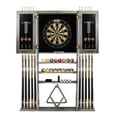 GSE Games & Sports Expert 10 Billiard Pool Cue Wall Mounted Rack & Dart