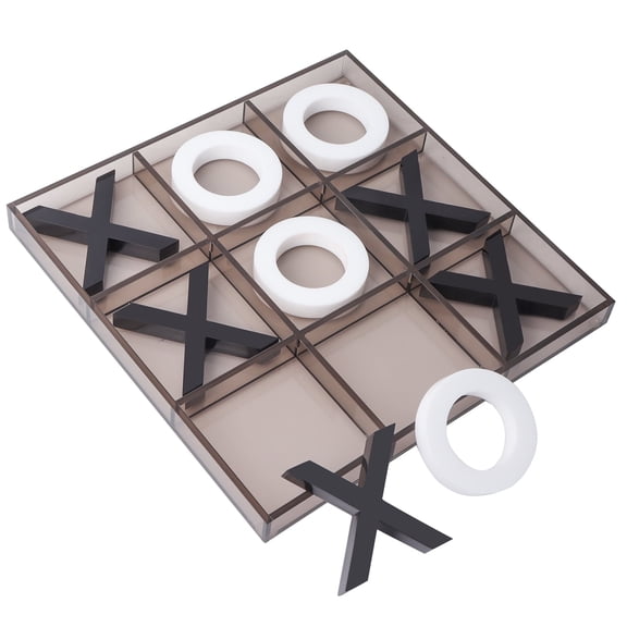 GSE Games & Sports Expert 12" Giant Acrylic Tic-Tac-Toe Game Set. Classic Board Game for Home Décor