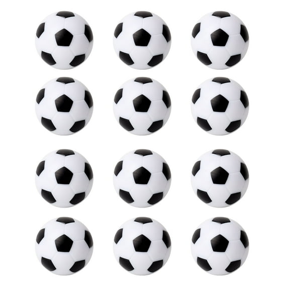 GSE Games and Sports Expert 12-Pack 36mm(1.42") Regulation Size Plastic Tabletop Soccer Balls. Table Soccer Foosballs, Replacement Balls for Soccer Game, Foosball Table Accessories(White)