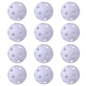 GSE Games & Sports Expert 12-Pack Plastic Practice Baseballs, Training Baseballs for All Skill Levels.(White)