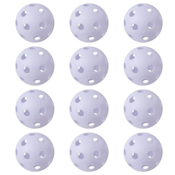 GSE Games & Sports Expert 12-Pack Plastic Practice Baseballs, Training Baseballs for All Skill Levels.(White)