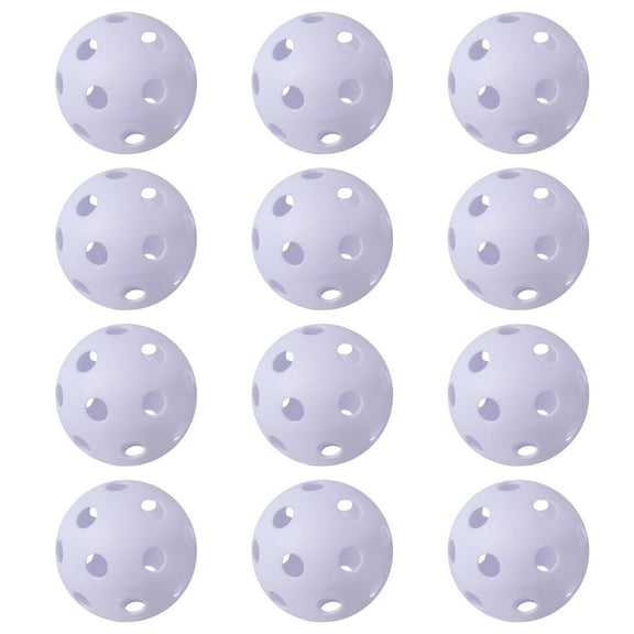 GSE Games & Sports Expert 12-Pack Plastic Practice Baseballs, Training Baseballs for All Skill Levels.(White)