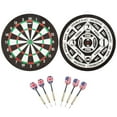 thumbnail image 1 of GSE Games & Sports Expert 18" 2-in-1 Paper Baseball & Dart Board Games Set. Double-Sided Dartboard with six 17G Steel Tip Darts, 1 of 7