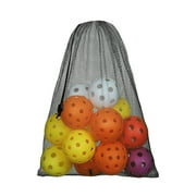 GSE Games & Sports Expert 18"x12" Mesh Drawstring Bag. Outdoor Sports Equipment Bag for Sport Balls, Laundry, Travel, Gym and Collecting Toys - Black
