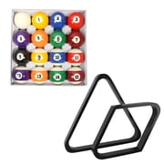 GSE Games & Sports Expert 2-1/4" Professional Pool Balls Set with 8-Ball Triangle & 9-Ball Diamond Pool Ball Racks, Billiard Balls and Racks Set - Standard Style, Black
