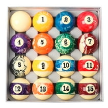 GSE Games & Sports Expert 2-1/4" Professional Regulation Size Billiard Pool Ball Set for Pool Table, Great for Game Rooms, Bars - Marble Swirl Style