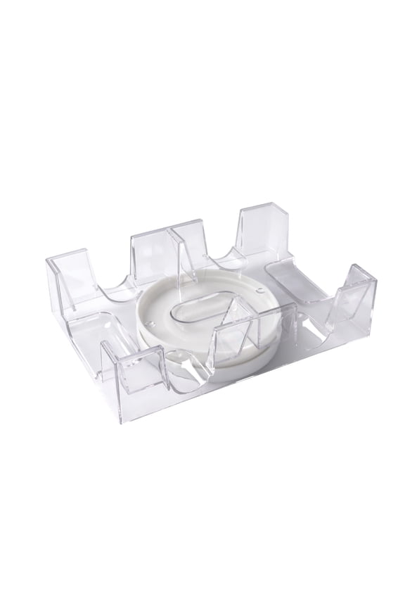 2-Deck Revolving Card Tray. Dual Deck 360° Rotating Playing Card Holder, Swivel Cards Holder for Canasta, Rummy, Hand & Foot Game
