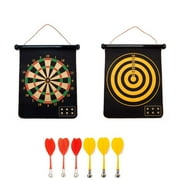 GSE Games & Sports Expert 2-in-1 Double-Sided Design Wall-Mounted Magnetic Traditional & Target Bull Eye Dartboard Game Set with 6 Magnetic Darts for Target Bullseye Game Indoor Game