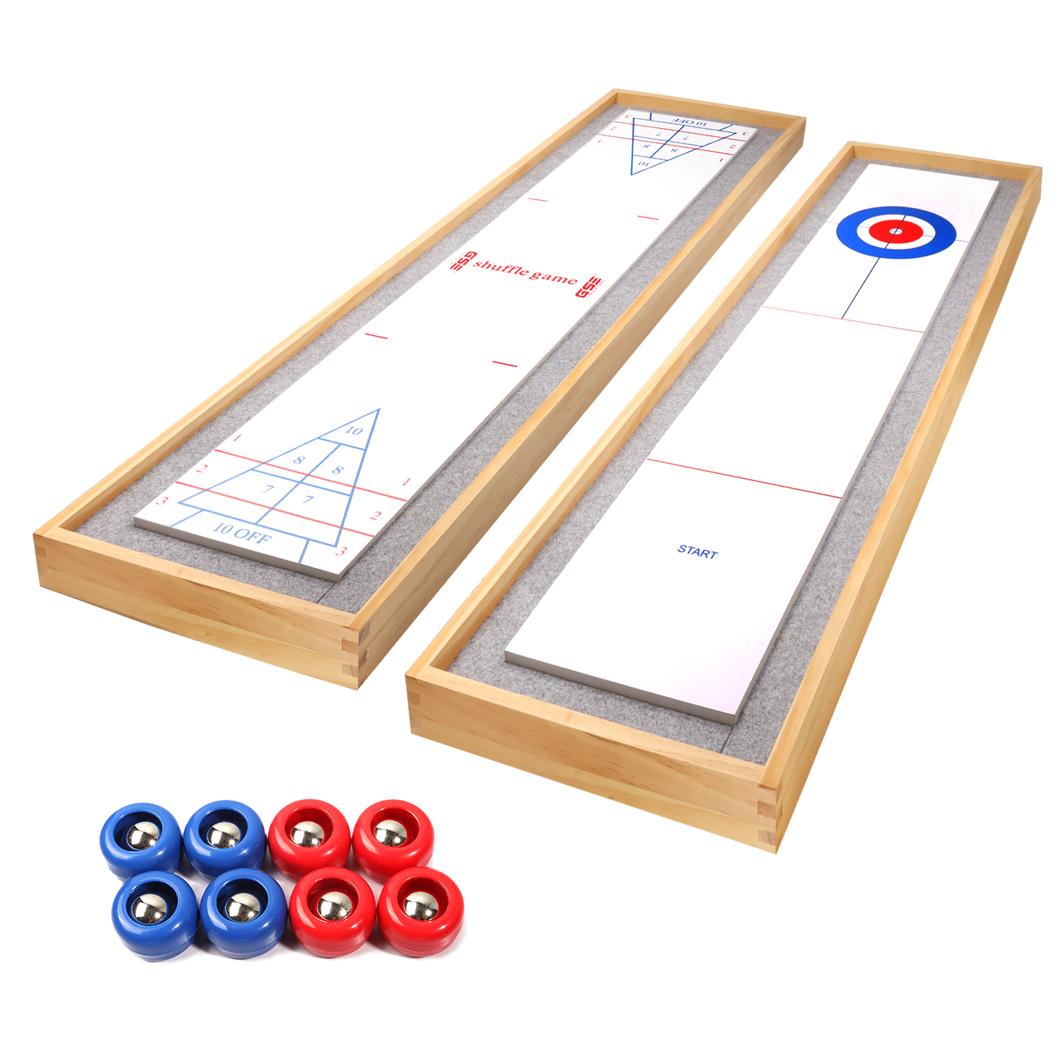 GoSports Shuffleboard and Curling 2 in 1 Board Game