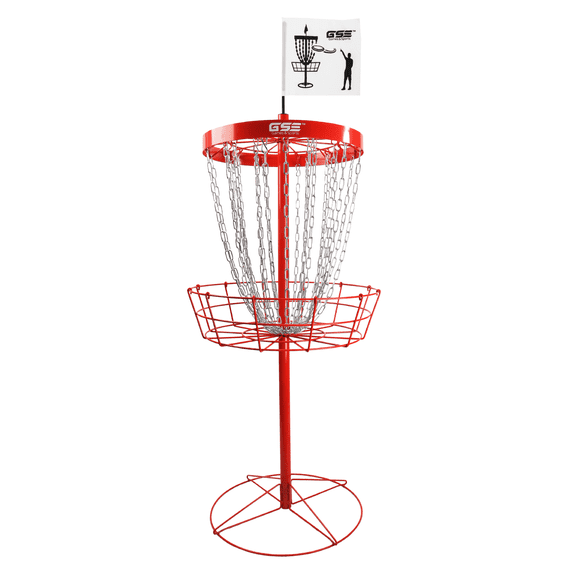GSE Games & Sports Expert Deluxe Disc Golf Target, Tournament 24-Chain Disc Golf Practice Goal Basket, Meets PDGA specifications