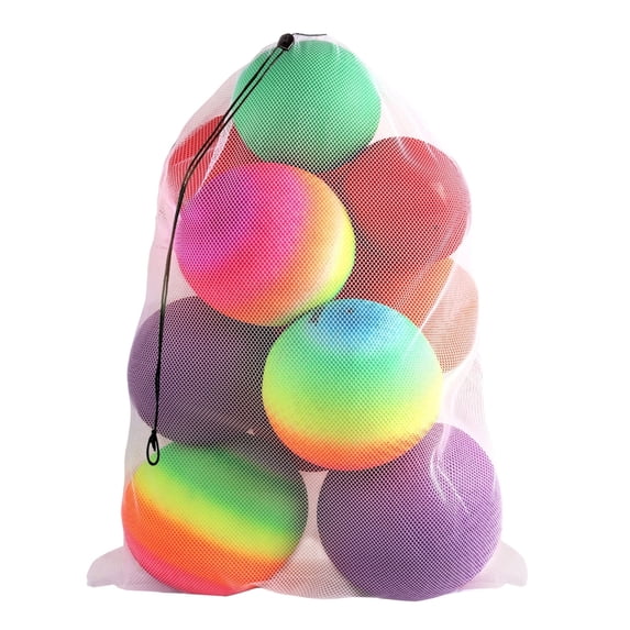 36x24 Inch Mesh Laundry Bag, Heavy-Duty Drawstring Mesh Sports Equipment Bag. Multi-Purpose Storage for Sports Balls, Toys, Blankets & Stuffed Animals