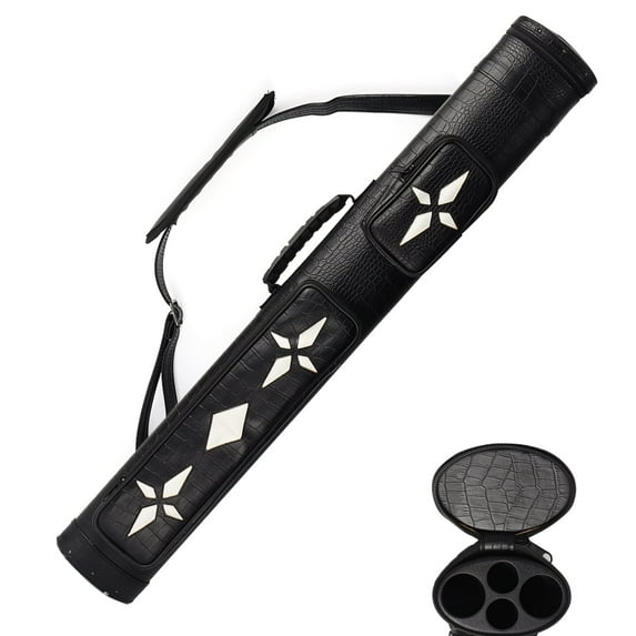 GSE Games & Sports Expert 2x2 Deluxe Hard Billiard Cue Case. Pool Cue Stick Carrying Case, Billiard Pool Cue Accessories (4 Colors Available)