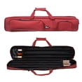 thumbnail image 1 of GSE Games & Sports Expert 3x4 Soft Nylon Billiard Pool Cue Case. Waterproof Billiard Pool Cue Stick Carrying Bag, Holds 3 Butts and 4 Shafts - Burgundy, 1 of 8