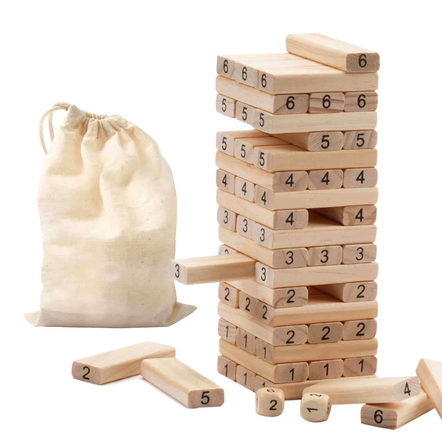 Hasbro Gaming Jenga Wooden Blocks Stacking Tumbling Tower Kids Game Ages 6  and Up ( Exclusive)