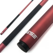 GSE Games & Sports Expert 58" 2-Piece Fiberglass Graphite Composite Billiard Pool Cue Stick for Commercial, Bar and House Use (Matte Red,18-21oz Available)