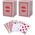 thumbnail image 1 of GSE Games & Sports Expert 6 Decks Canasta Playing Card Game Set with Point Values. Classical Poker Size Playing Card for Rummy Game, Canasta Card Game, Hand & Foot Card Game (Red), 1 of 7
