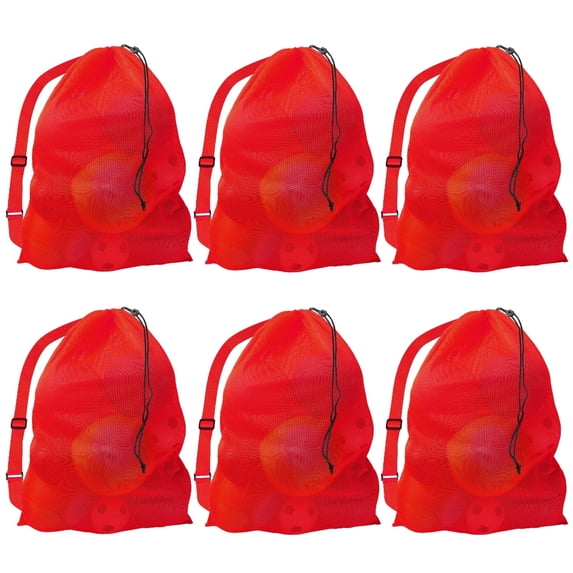 30"x40" Extra-Large Mesh Drawstring Bags, Heavy-Duty Sport Equipment Storage Bags with Adjustable Shoulder Strap for Soccer, Basketball, Volleyball, Beach, Swimming Gear, Laundry