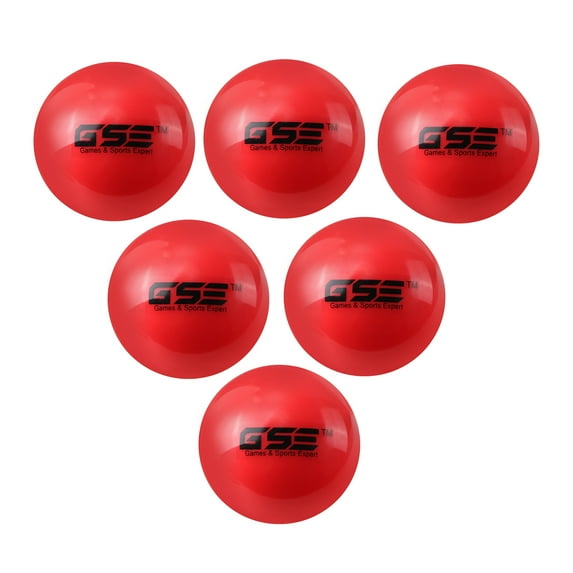 GSE Games & Sports Expert 6-Pack Weighted Practice Softballs, Training Baseballs for Practice Catching, Outdoor Pitching, Batting, Throwing, Speed Training on Playgrounds - Red 16oz