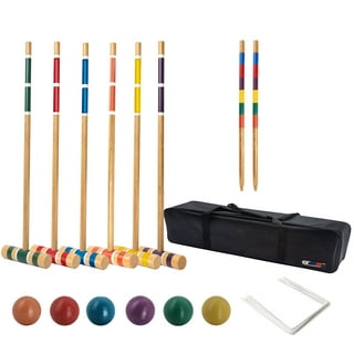 NEW! Amish-Made Deluxe Flag Croquet Golf Game Set –