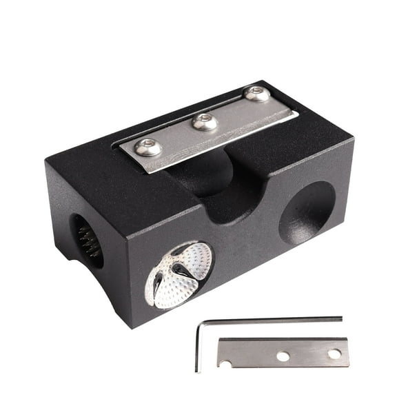 GSE Games & Sports Expert 8-in-1 Pool Cue Tip Tool. Billiard Cue Stick Tip Repair Tool Accessories Includes Scuffer,Shaper,Aerator,Tapper,Trimmer,Presser,Cleaner,Radius Slot - Black