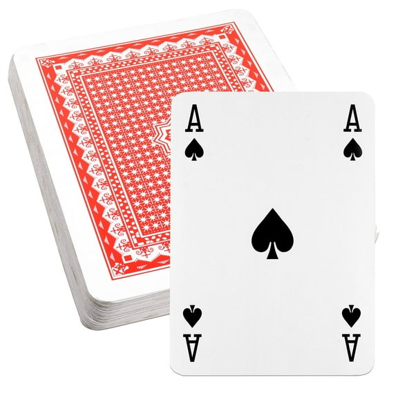 GSE Games & Sports Expert 8" x 11" Jumbo Playing Cards, Super Big Giant Game Card Deck for Go Fish, Oversize Huge Poker Game Card