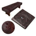 thumbnail image 1 of GSE Games & Sports Expert 9'/12'/14'/16' Waterproof Shuffleboard Table Cover, Heavy Duty Leatherette Table Cover for Pets Scratching, Dust, Spill Protection (Brown/Black), 1 of 7