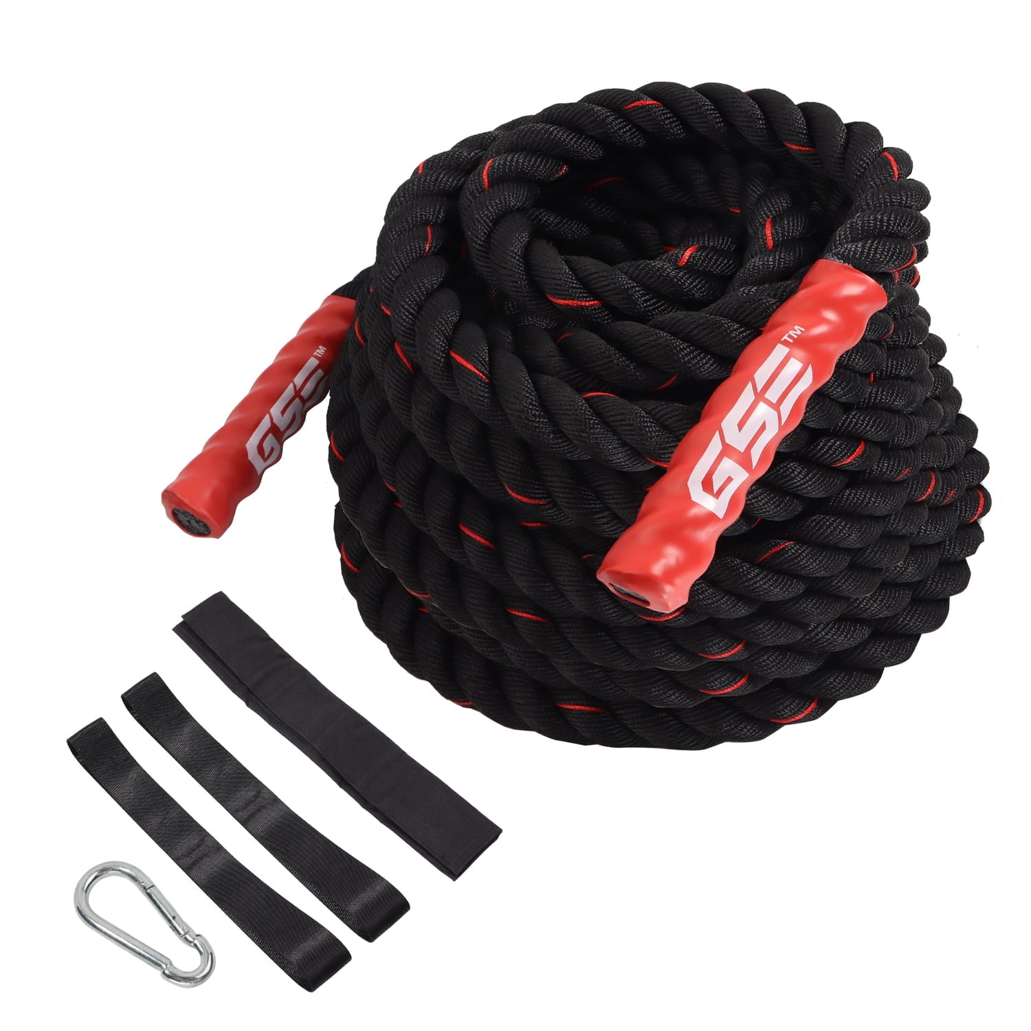 Prt Rope GSE Games & Sports Expert Battle Rope, Heavy-Duty Workout Battle Ropes ...