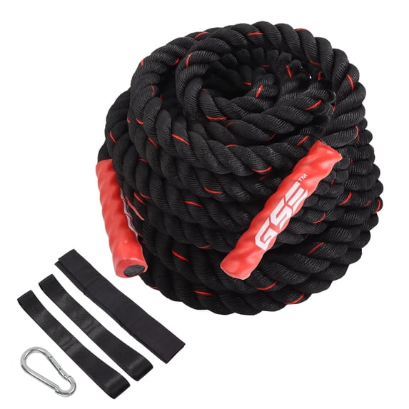 GSE Games & Sports Expert Battle Rope, Heavy-Duty Workout Battle Ropes for Physical Education, Strength Training - 50 FT