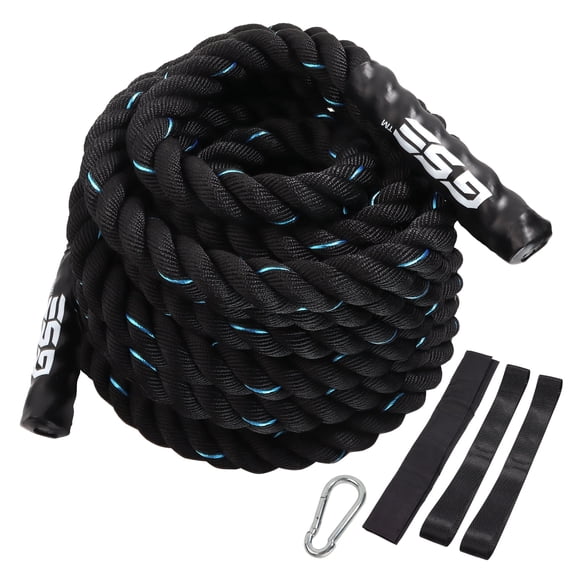 GSE Games & Sports Expert Battle Rope, Heavy Gym Rope for Physical Education, Strength Training, Exercise - 40 FT