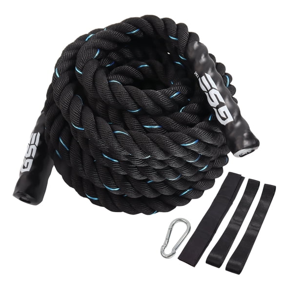 GSE Games & Sports Expert Battle Rope, Heavy Gym Rope for Physical Education, Strength Training, Exercise - 30 FT