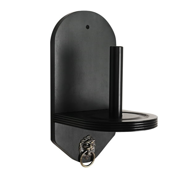 GSE Games & Sports Expert Billiard Wall Mounted Wood Cone Chalk Holder, Billiards Pool Chalk Accessories - Black
