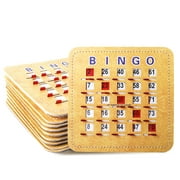 GSE Games & Sports Expert Bingo Cards, 5 Ply Stitched Shutter Bingo Cardboard with Fingertip Shutter Sliding Window for Bingo Game (10 Pack)