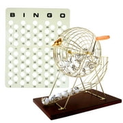 GSE Games & Sports Expert Bingo Game Set with X-Large Bingo Cage, 1.5" Ping Pong Size Bingo Balls, Bingo Master Board. Great for Large Groups, Bingo Halls, Parties, Bingo Game Night