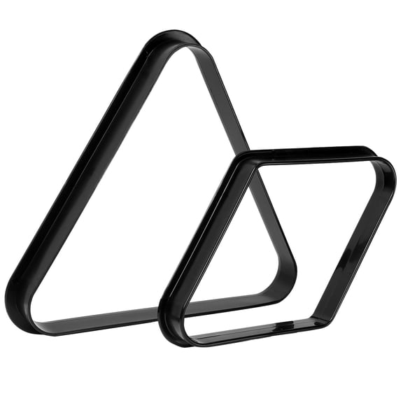 GSE Games & Sports Expert Black Plastic Billiard Ball Rack. 8 Ball Triangle & 9 Ball Diamond Pool Ball Rack for 2-1/4" Pool Balls