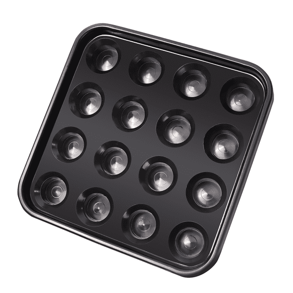 GSE Games & Sports Expert Black Plastic Billiard Ball Tray, Snooker Ball Carrying Tray. Pool Ball Storage Tray for 16 Regulation Size Billiard Balls