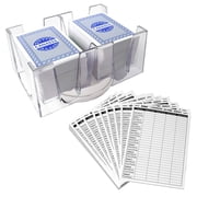 GSE Games & Sports Expert Canasta Playing Cards Game Set, Includes 6 Deck of Blue Canasta Cards, a Revolving Card Tray Holder and 100 Sheet Canasta Score Pad