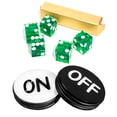 thumbnail image 1 of GSE Games & Sports Expert Casino Craps Game Set. Including 5 of 19mm Casino Dice, 3-Inch Craps On/Off Dealer Button - Green, 1 of 8
