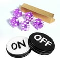 thumbnail image 1 of GSE Games & Sports Expert Casino Craps Game Set. Including 5 of 19mm Casino Dice, 3-Inch Craps On/Off Dealer Button - Purple, 1 of 9