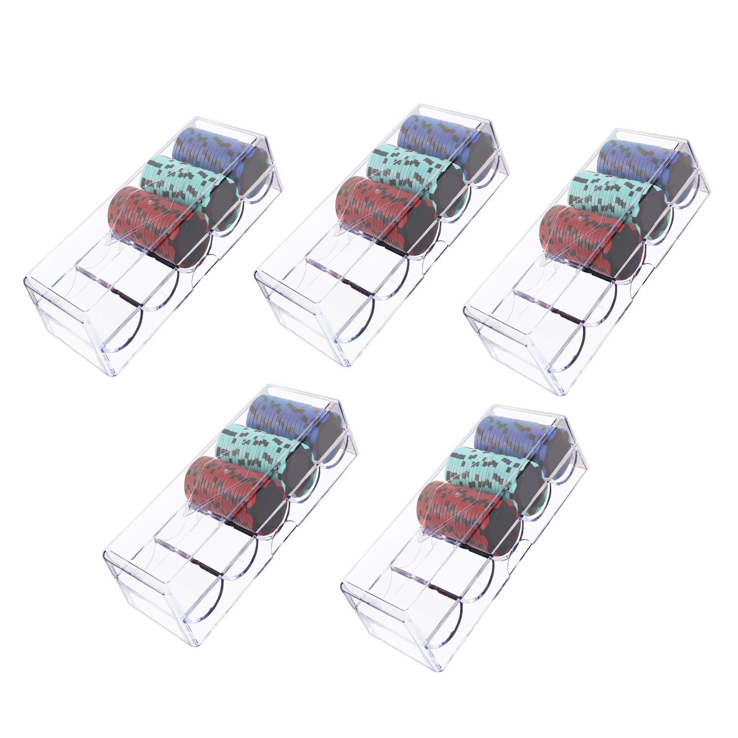 GSE Games & Sports Expert Clear Acrylic Casino Chip Tray with Lid