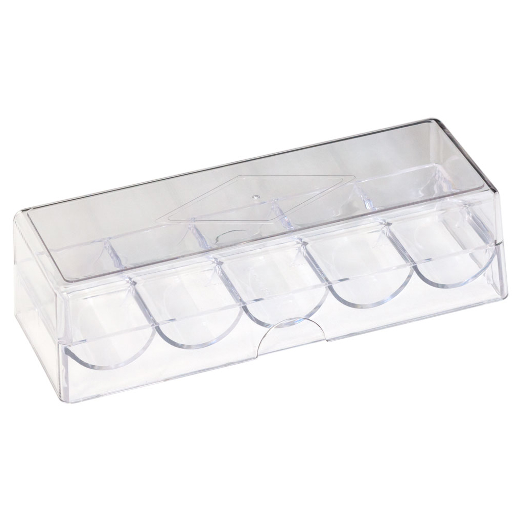GSE Games & Sports Expert Clear Acrylic Casino Chip Tray with Lid