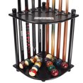 thumbnail image 1 of GSE Games & Sports Expert Corner-Style Floor Stand Billiard Pool Cue Racks with Score Counters. Holds 8 Pool Cue Sticks, 2 Pool Ball Racks, 16 Pool Balls - Black, 1 of 8