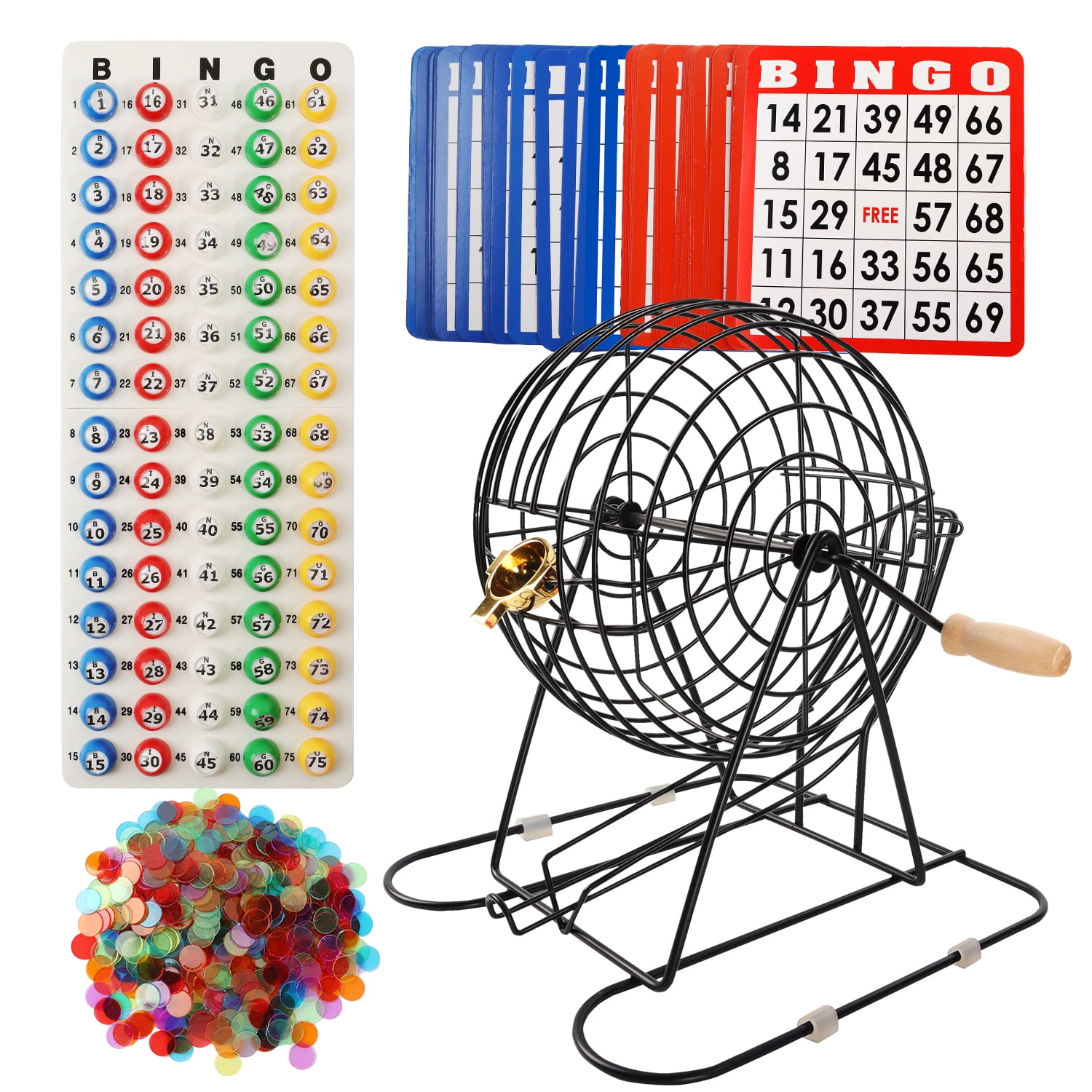 GSE Games & Sports Expert Deluxe Bingo Game Set with Black Bingo Cage
