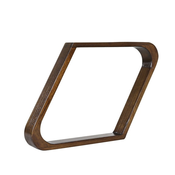 GSE Games & Sports Expert Espresso Solid Wood 9-Ball Diamond Ball Rack for 2-1/4" Pool Balls, Billiard Ball Rack for Pool Table