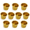 thumbnail image 1 of GSE Games & Sports Expert Jumbo Aluminum Cup Holder, Drop-in Drink Table Cup Carries for Casino Poker Table, Boat, RV Car, Truck (Gold - 10 Pack), 1 of 7
